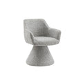Scaun rotativ gri din chenille Ambiento