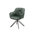 Scaun rotativ verde inchis din catifea Euphoria Invicta Interior