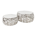 Set de 2 masute argintii Abstract Leaf Poetic