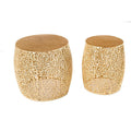 Set de 2 masute gold Leaf 40 cm Invicta Interior - Poetic Store