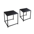Set de 2 masute negre din metal Dura Steel Poetic