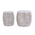 Set de 2 masute silver Leaf 40 cm Invicta Interior - Poetic Store
