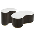 Set de 2 mese cafea maro din marmura Mayfield