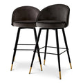 Set de 2 scaune bar gri inchis Cooper L Eichholtz - Poetic Store