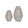 Set de 2 vaze silver din metal Leaf Invicta Interior