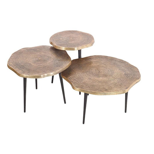 Set de 3 masute gold Organic Invicta Interior - Poetic Store