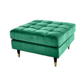 Taburet verde din catifea Cozy 80 cm Invicta Interior - Poetic Store