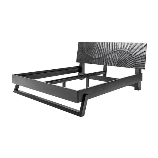 Cadru pat negru din lemn Scorpion Invicta Interior