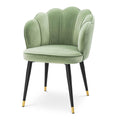 Scaun dining verde din catifea Bristol Eichholtz