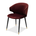 Scaun dining rosu din catifea Volante Eichholtz