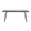 Masa dining din lemn negru 180x90 cm Nordal