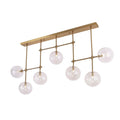 Candelabru gold din metal si sticla Lollipop