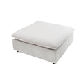 Taburet crem din poliester Heaven Invicta Interior