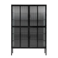 Dulap negru din metal si sticla cu 4 usi Groovy Nordal