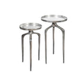 Set de 2 masute silver din aluminiu Abstract Invicta Interior