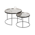 Set de 2 masute silver din metal Oriental Invicta Interior