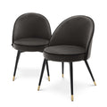 Set de 2 scaune dining gri inchis Cooper Eichholtz