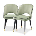 Set de 2 scaune dining verzi Cliff Eichholtz