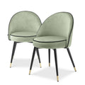Set de 2 scaune dining verzi Cooper Eichholtz