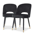 Set de 2 scaune dining negre Cliff Eichholtz