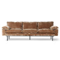 Canapea maro gold din poliester pentru 4 persoane Retro HK Living