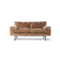 Canapea aged gold din poliester pentru 2 persoane Retro HK Living