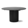 Masa dining neagra din lemn si MDF 140 cm HK Living