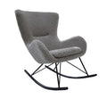 Fotoliu gri din poliester boucle Swing Invicta Interior - Poetic Store