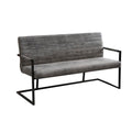 Banca gri din poliester 160 cm Loft Invicta Interior 1
