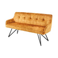 Banca galbena din catifea Euphoria Invicta Interior - Poetic Store