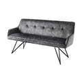 Banca gri din catifea Euphoria Invicta Interior - Poetic Store