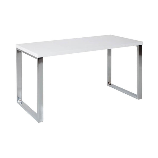 Birou alb din MDF si metal 120 Silver Invicta Interior1