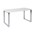 Birou alb din MDF si metal 120 Silver Invicta Interior1