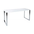 Birou alb din MDF si metal 160 cm Silver Invicta Interior