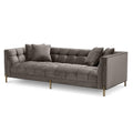 Canapea gri din catifea Sienna Lounge Eichholtz1