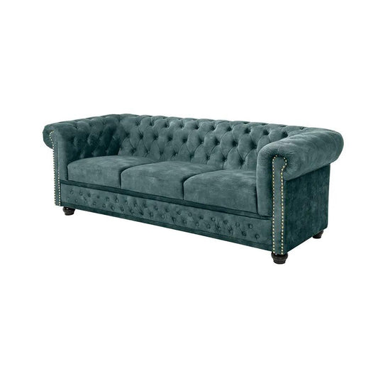 Canapea albastra petrol Chesterfield Invicta Interior - Poetic Store