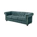 Canapea albastra petrol Chesterfield Invicta Interior - Poetic Store