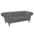 Canapea silver din catifea Chesterfield Paris Invicta Interior - Poetic Store