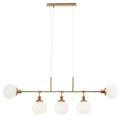 Candelabru gold ajustabil cu 5 becuri Erich Maytoni 1