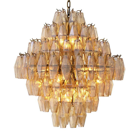 Candelabru gold din fier si sticla Benini L Eichholtz1