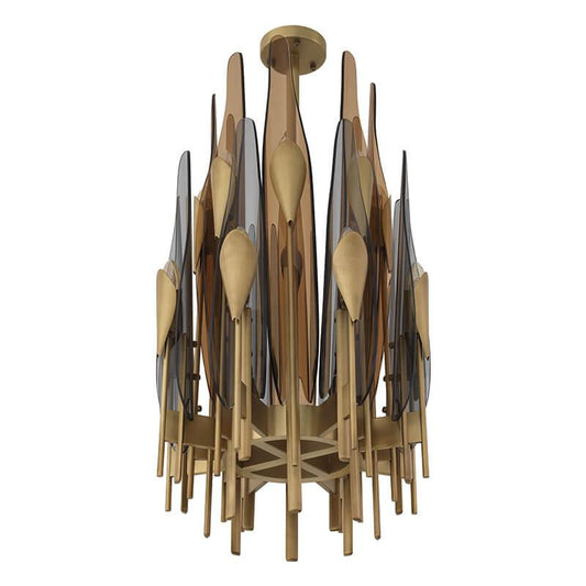 Candelabru gold din sticla si fier Vertical Eichholtz1