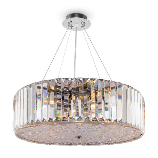 Candelabru silver din sticla cu 8 becuri Recinto Maytoni1