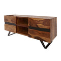 Comoda TV maro din lemn 160 Sheesham Invicta Interior1