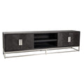 Comoda TV neagra silver 220 cm Blackbone Richmond Interiors1