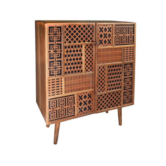 Dulapior maro din lemn Marrakech Invicta Interior1