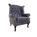Fotoliu gri din poliester Chesterfield Invicta Interior1