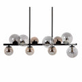 Lustra neagra din sticla si fier 80 cm Modern Ixia1