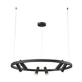 Lustra neagra din metal cu 6 leduri Satellite Maytoni