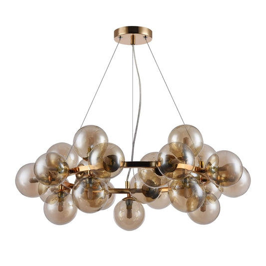Lustra gold din metal si sticla cu 25 de becuri Dallas Maytoni