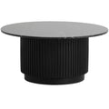 Masa cafea neagra din lemn si marmura Erie Nordal1